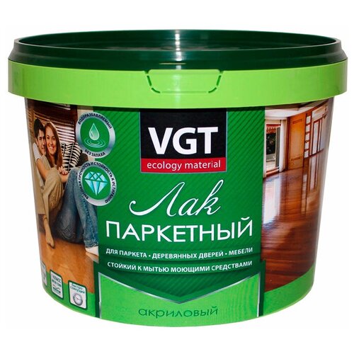   Яндекс Маркет Лак паркетный VGT, акриловый, глянцевый, 0,9 кг