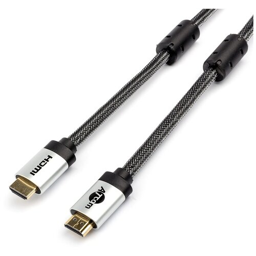 Кабель HDMI 15 м (HIGH speed, Metal gold, в чулке, в пакете)