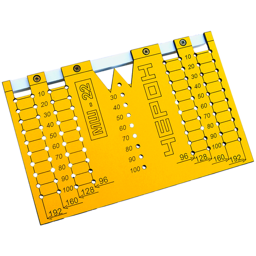 МШ-22 Шаблон для разметки отверстий под мебельные ручки-кноп