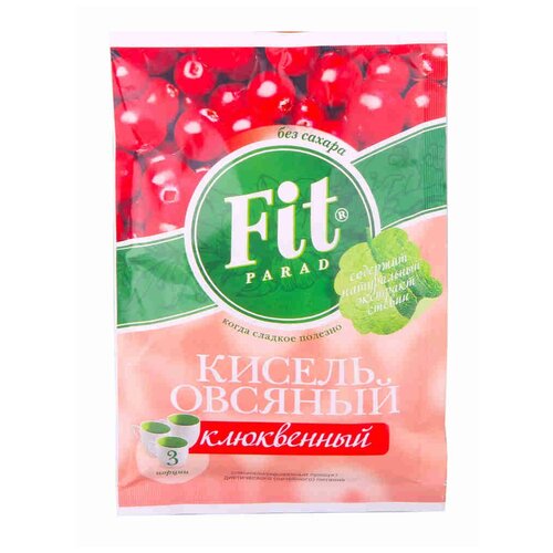 Кисель овсяный Клюквенный Fit Parad, 50 г