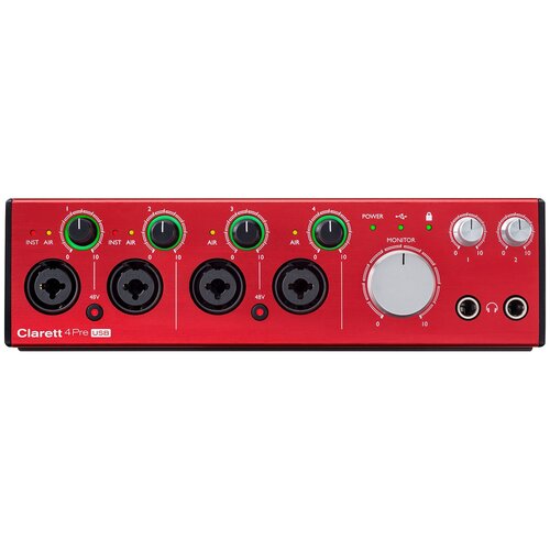 Внешняя звуковая карта с USB FOCUSRITE Clarett+ 4Pre