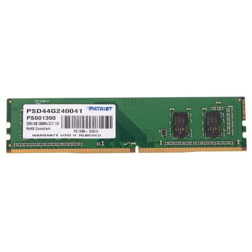 Память DDR4 4Gb 2400MHz Patriot PSD44G240041 RTL PC4-19200 C