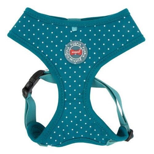 Шлейка Puppia Dotty harness II A, обхват шеи 26  см, морская волна,