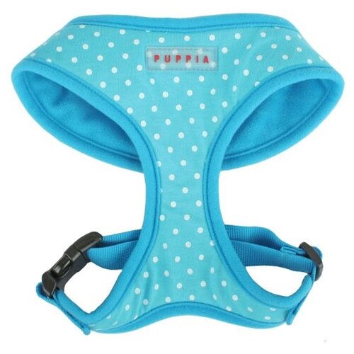 Шлейка Puppia Dotty harness A (XS), обхват шеи 22  см, sky blue,