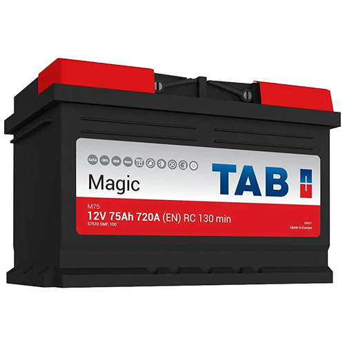 Аккумулятор TAB Magic 75 A/h обр. 720А низкий (278х175х175)