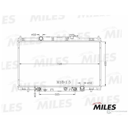 Радиатор honda cr-v 2.0 a/t 02-08, miles, acrb211