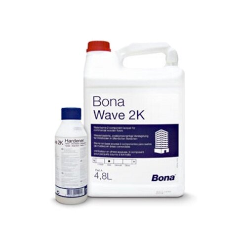 Лак Bona Wave 2K полиуретановый бесцветный, полуматовая, 5 кг, 5