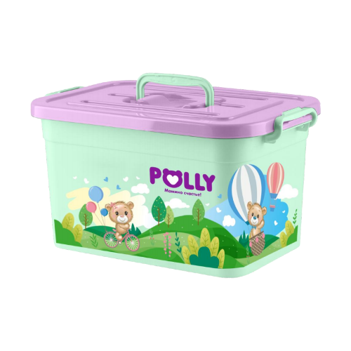 Контейнер ПОЛИМЕРБЫТ Polly 15 л 41.5х27х22 см разноцветный