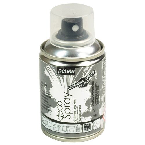 Краска для декора Pebeo Хром, DecoSpray, аэрозоль, 100 мл,