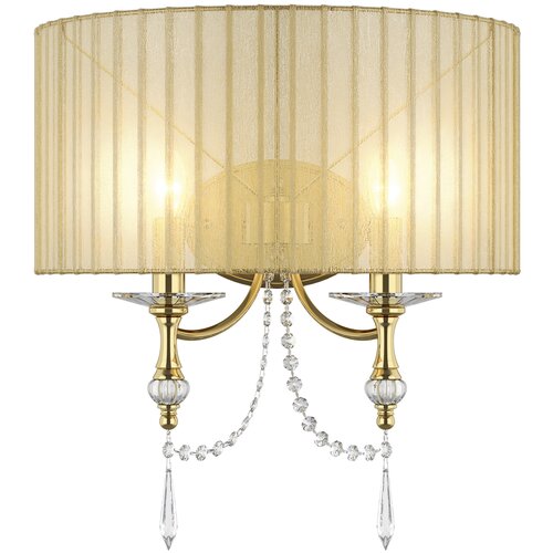 Настенный светильник Lightstar Paralume 725623, E14, 80 Вт, кол-во ламп: 2 шт., цвет арматуры: золотой, цвет плафона: золотой