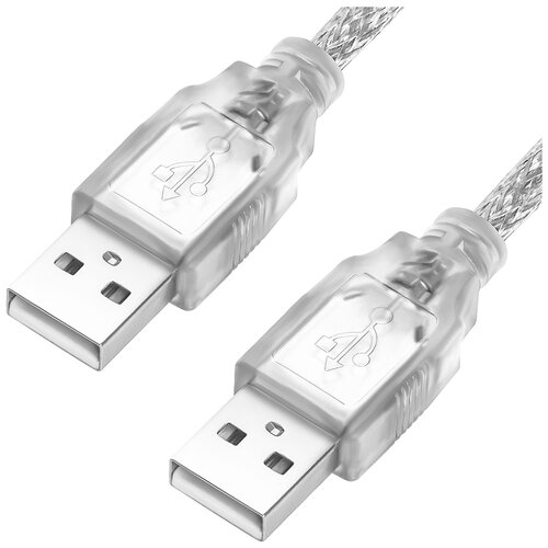 Кабель GCR USB 2.0 am - USB 2.0 am (GCR-UM3M-BB2S), 1 м,