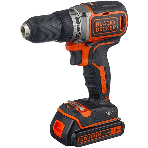 Дрель-шуруповерт аккумуляторная BLACK+DECKER BL186KB, бесщет