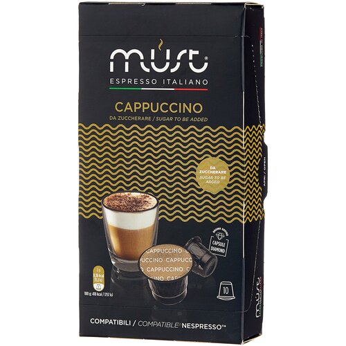 Капсулы для кофемашин  Яндекс Маркет Кофе в капсулах MUST Cappuccino, 10 кап. в уп.