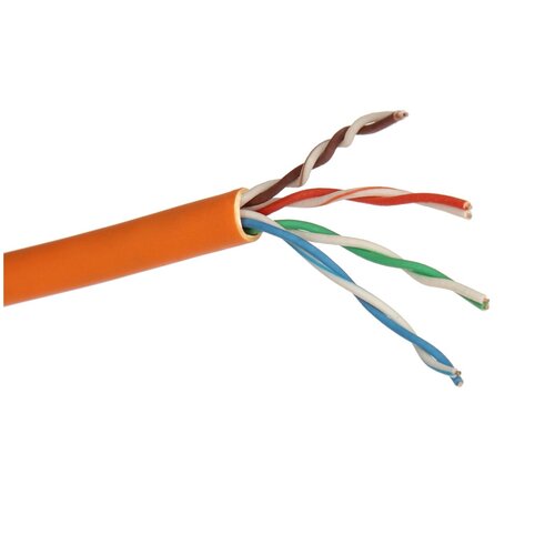 Кабель UTP 4 пары кат.5e Exegate CCA, 24AWG, LSZH, бухта 305м,