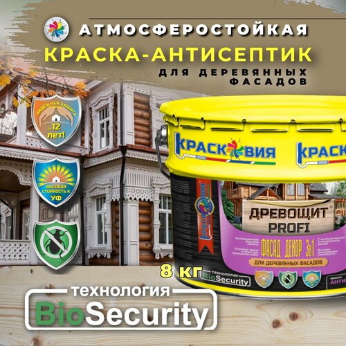 Краска антисептик для дерева с защитой от плесени и грибка, Древощит PROFI