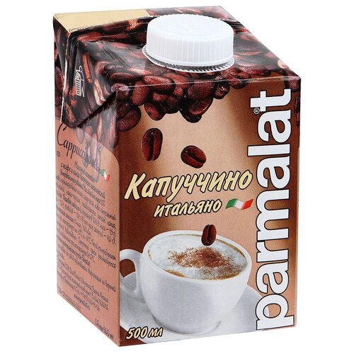 Коктейль молочный Parmalat капучино итальяно, 0.5 л , 12 шт.