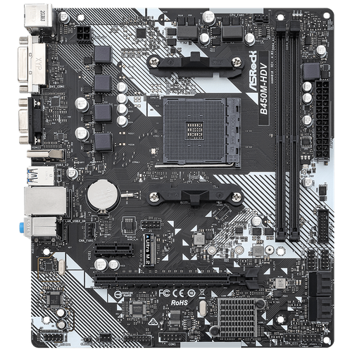 Материнская плата ASRock B450M-HDV R4.0 OEM