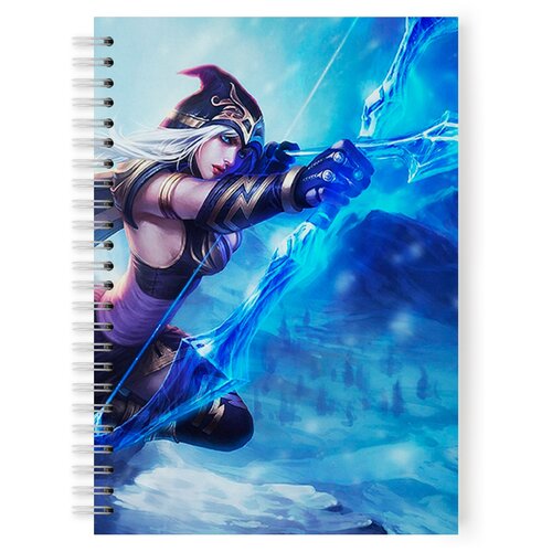 Тетрадь 48 листов в клетку с рисунком League of Legends ASHE