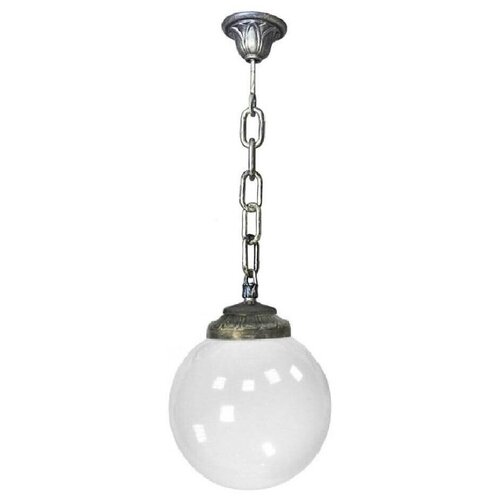 Fumagalli Светильник уличный подвесной Sichem/G250 G25.120.000.BYE27, E27, 60 Вт, цвет арматуры: бронзовый, цвет плафона белый