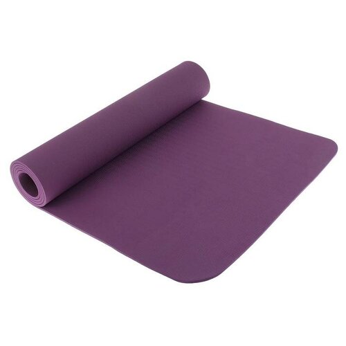 Коврик для йоги Sangh Yoga mat, 183х61х0.6 см фиолетовый однотонный