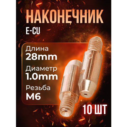 Наконечник (E-Cu) М6*28*1,0 (10 шт)