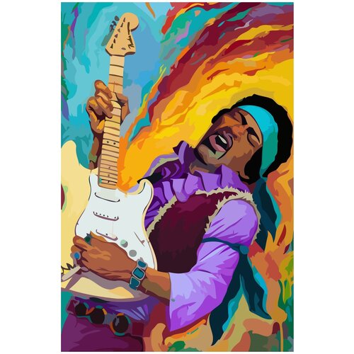 Картина по номерам на холсте Jimie Hendrix - 215 40X60