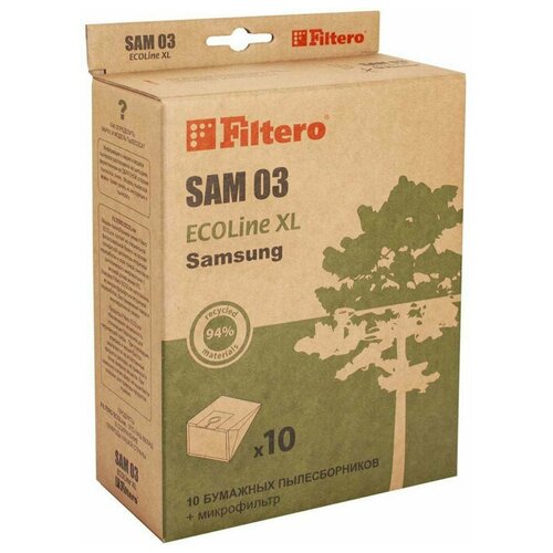 Filtero SAM 03 ECOLine XL, Мешки - пылесборники для пылесосов SAMSUNG, бумажные