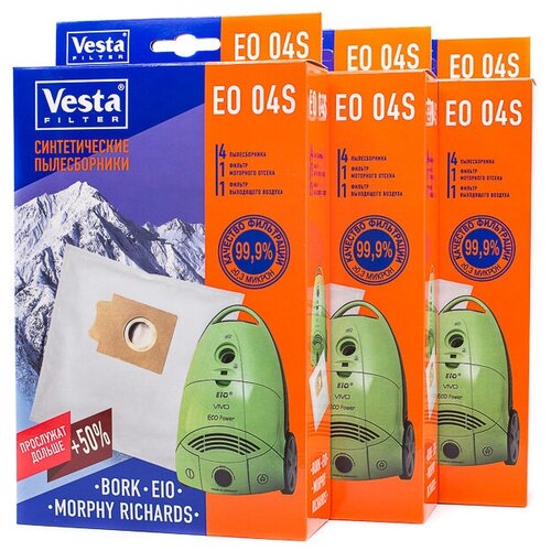 Vesta filter EO 04 S XXl-Pack комплект пылесборников, для EIO/BORK 12 шт + 6