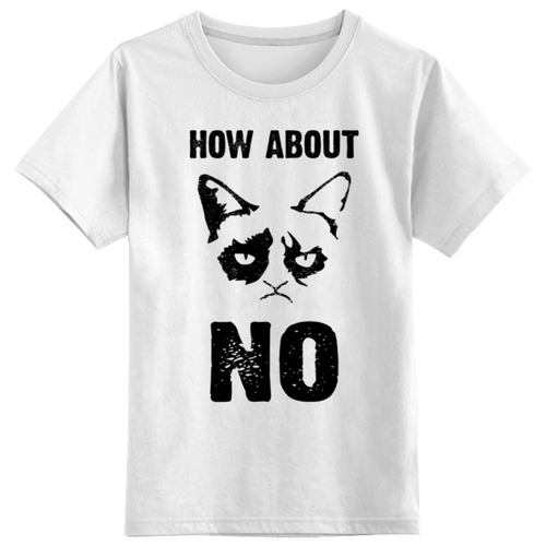 Футболки и майки  Яндекс Маркет Grumpy Cat. How about No?! 1013877 2XS белый