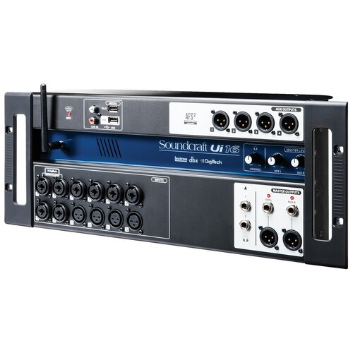 Микшерные пульты  Яндекс Маркет SOUNDCRAFT Ui-16 - рэковый микшер, 8 comboXLR входы mic/line