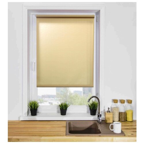 Рулонная штора LM DECOR Лайт 05 ванильный, 130х170 см