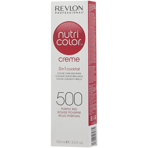 Revlon Professional Крем Nutri Color Creme 3 in 1 cocktail, 500 purple red, 100