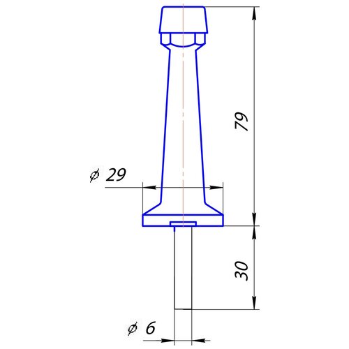 Дверной упор Apecs DS-0015-GM 14422 15475638