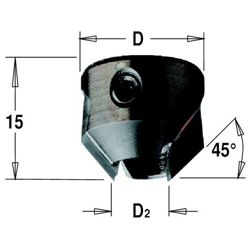 Зенкер для сверла TCT Z2 D=16 d=6 RH