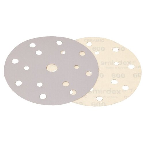 Шлифовальные круги P600 150мм SMIRDEX Ceramic Velcro Discs 740 Абразивный круг,