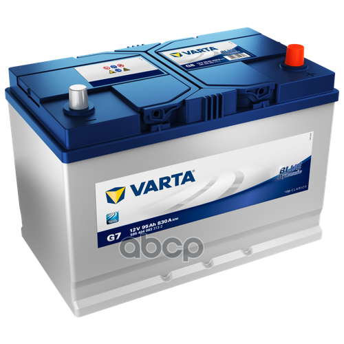 Аккумулятор для грузовиков VARTA Blue Dynamic G7, 595 404 083, 306х173х225, полярность