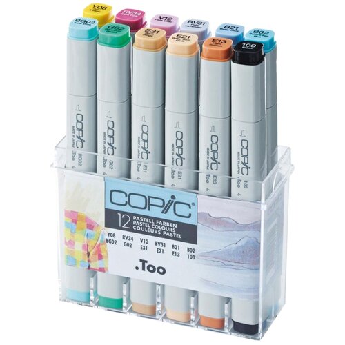 Copic Набор маркеров Copic Classic пастельные цвета 12цв