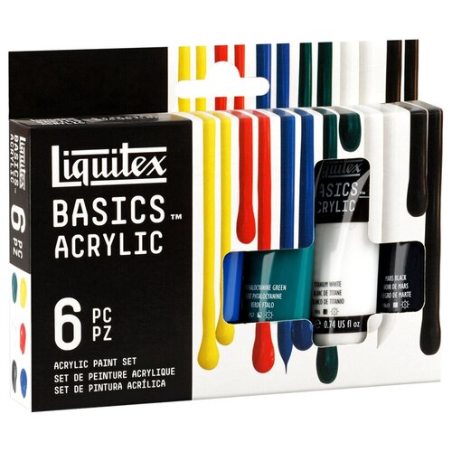 Краски акриловые Liquitex Basics 06цв., 22мл/туба, картонн