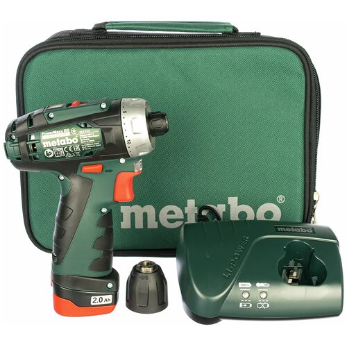 Шуруповерты  Яндекс Маркет Электроинструмент Metabo PowerMaxx BS 10.8В 1х2.0 600079500