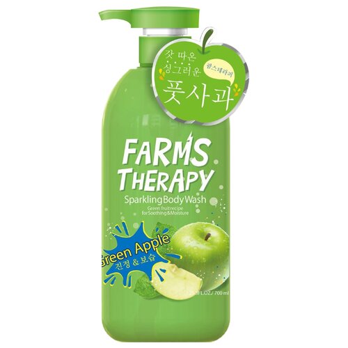 Гель для душа Farms Therapy Green apple, 700 мл