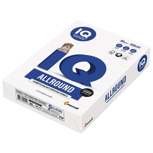 Бумага и пленка  Беру Бумага IQ Allround A4 80 г/м² 500 лист., белый