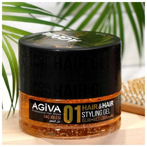 Гель для волос AGIVA Hair Gel 01 Wet Look, мокрая причёска, 