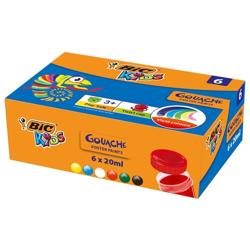 BIC Гуашь Kids (947714), 20 мл, 6 цв.
