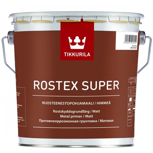 Противокоррозийная алкидная грунтовка Tikkurila Rostex Super