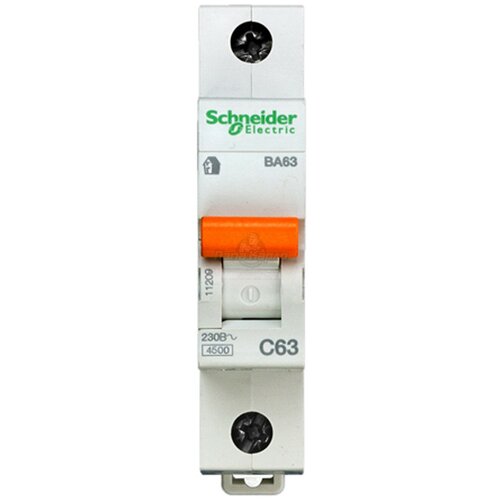 Автоматический выключатель SCHNEIDER ELECTRIC 1p C 63А 4.5кА