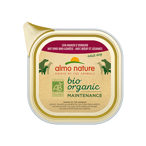 Влажный корм для собак Almo Nature Bio Organic, говядина, с 