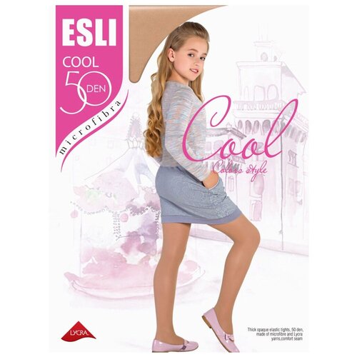 Колготки ESLI для девочек, классические, 50 den, размер 128-134,