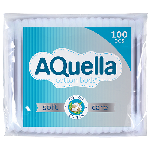 Ватные палочки и диски Ватные палочки AQuella soft care, 100 шт.,