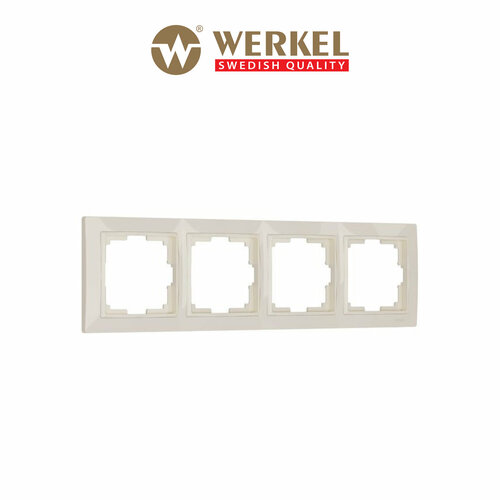 Рамка из пластика на 4 поста Werkel Snabb basic W0042003 слоновая