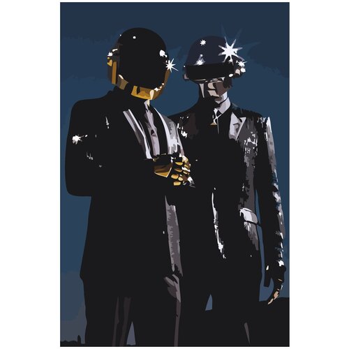 Картина по номерам на холсте Daft punk - 3 40X60